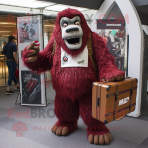 Maroon Sasquatch mascotte...