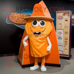 Orange Pizza Slice maskot...