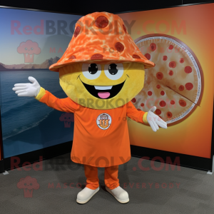 Orange Pizza Slice mascotte...