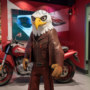 Maroon Bald Eagle maskot...