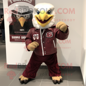 Maroon Bald Eagle mascotte...