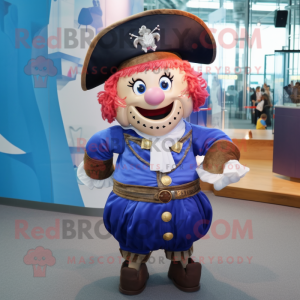nan Pirate mascot costume character dressed with a Mini Dress and Backpacks