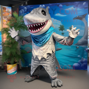 Silver Megalodon mascotte...