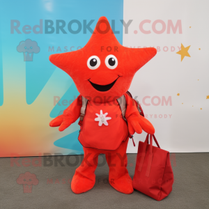 Red Starfish maskot kostume...