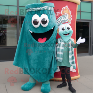 Teal Pizza Slice mascotte...