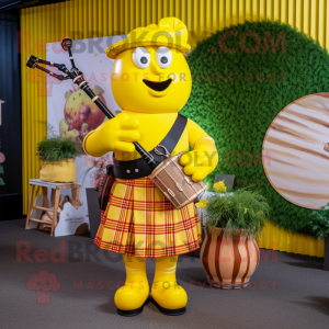 Gul sækkepibe maskot...
