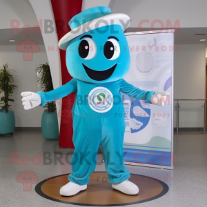 Cyan Pizza mascotte kostuum...