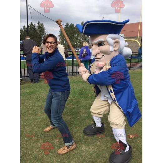Patriot man mascotte in klederdracht - Redbrokoly.com