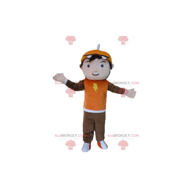 Cartoon young teen boy mascot - Redbrokoly.com