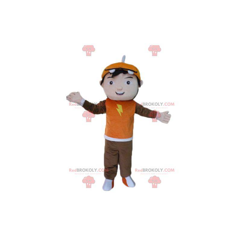 Mascota de niño adolescente de dibujos animados - Redbrokoly.com Mascota de niño adolescente de dibujos animados - Redbrokoly.com