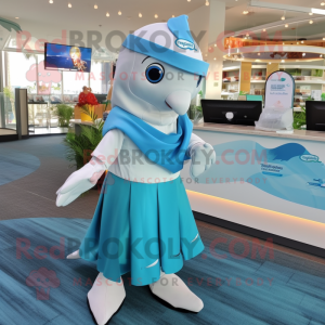  Dolphin maskot drakt...