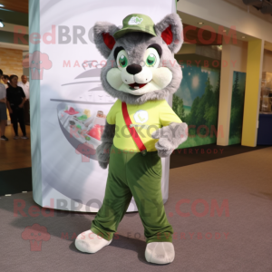 Olive Wolf maskot kostume...