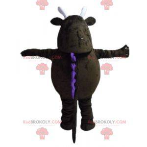 Big brown monster mascot with big teeth - Redbrokoly.com