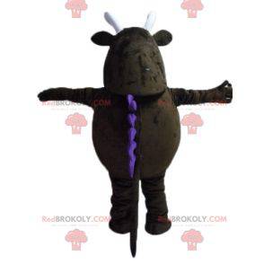 Big brown monster mascot with big teeth - Redbrokoly.com
