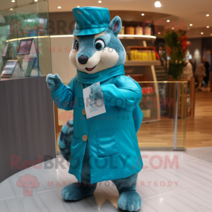 Teal Squirrel mascotte...