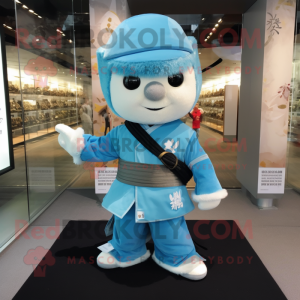 Sky Blue Samurai maskot...