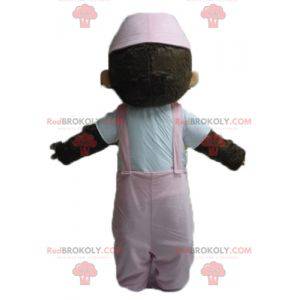 Kiki Maskottchen berühmten Plüschaffen mit rosa Overalls -