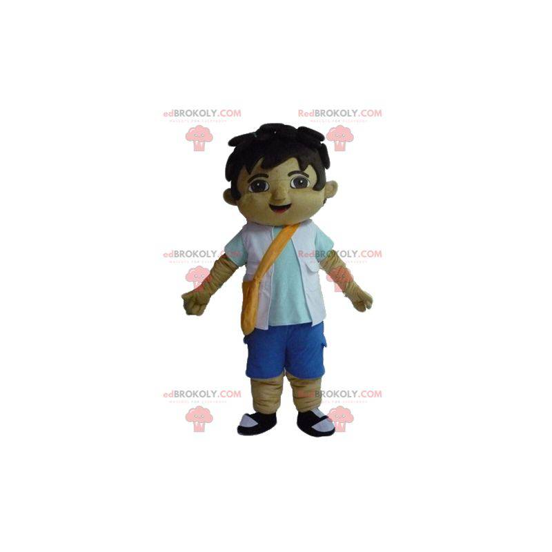 Teenager boy mascot with a shoulder bag - Redbrokoly.com