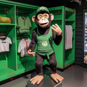 Green Chimpansee mascotte...