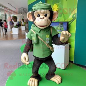 Green Chimpansee mascotte...