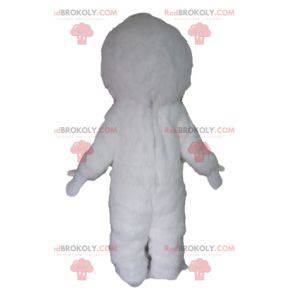 Giant and smiling yeti white monster mascot - Redbrokoly.com