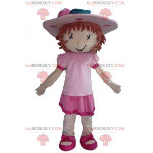 Mascote Charlotte aux Fraises famosa garota rosa -