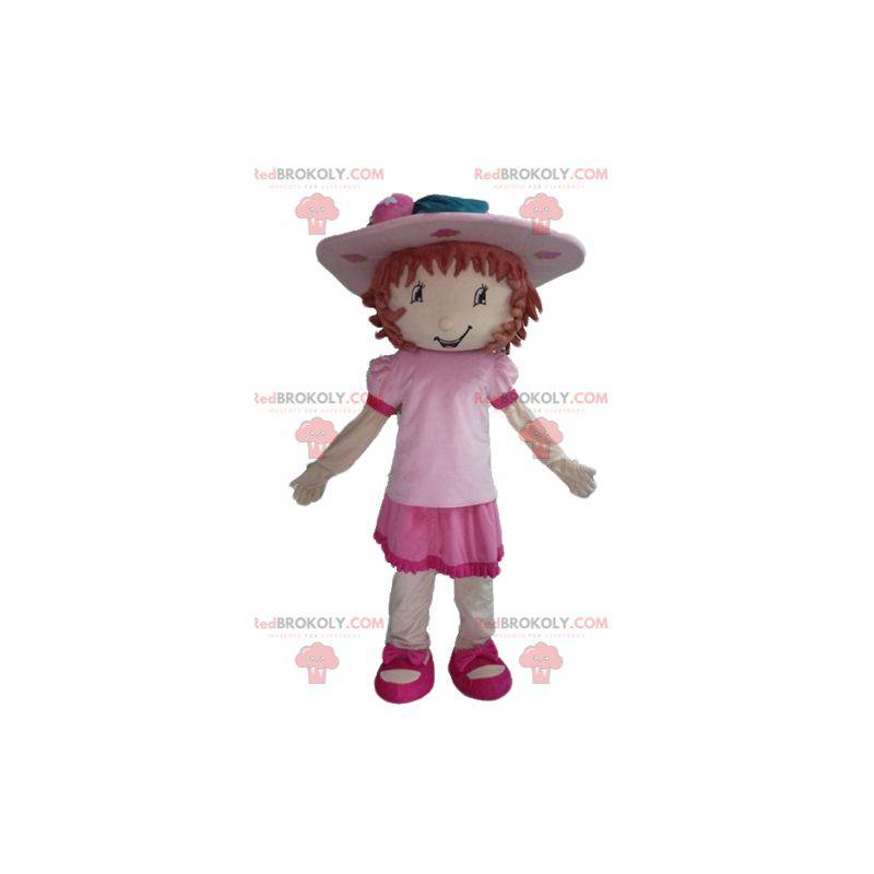 Maskottchen Charlotte aux Fraises berühmtes rosa Mädchen -