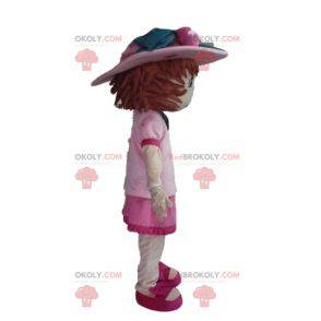Mascotte de Charlotte aux Fraises célèbre fillette rose -