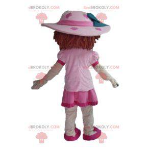 Maskottchen Charlotte aux Fraises berühmtes rosa Mädchen -