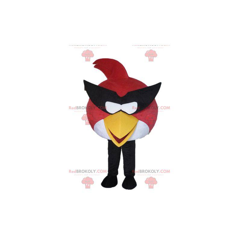 Mascota pájaro rojo y blanco del famoso juego Angry Birds -