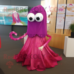 Magenta Squid mascotte...