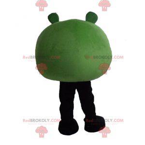 Mascot green monster from the famous game Angry birds -