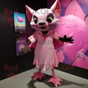 Pink Bat mascotte kostuum...