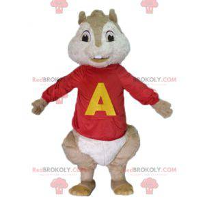 Mascotte van de bruine eekhoorn Alvin en de Chipmunks -