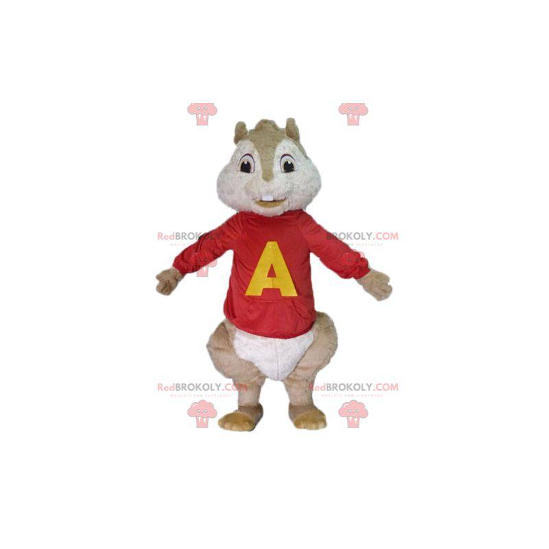 Alvin und das braune Eichhörnchen-Maskottchen der Chipmunks -