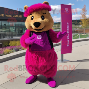 Magenta Beaver maskot...