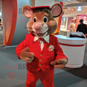 Red Rat mascotte kostuum...