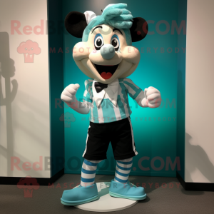 Turquoise Mime mascotte...