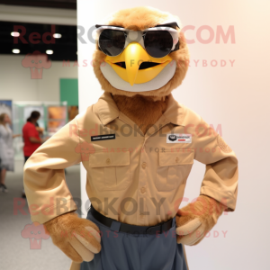 Tan Bald Eagle mascotte...