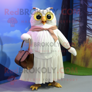 Cream Owl maskot kostume...