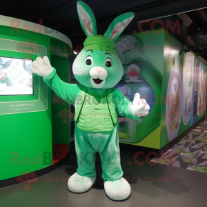 Green Rabbit mascotte...