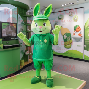 Green Rabbit mascotte...