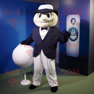 Navy golfball maskot drakt...