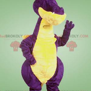 Mascota del dragón gigante púrpura y amarillo - Redbrokoly.com