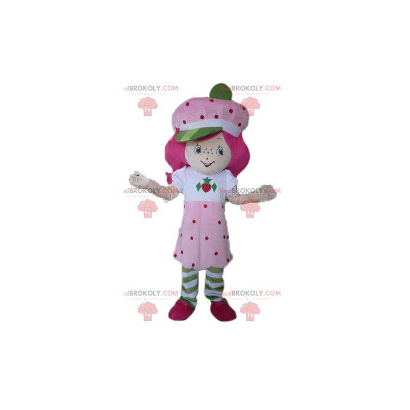 Mascot Charlotte aux Fraises berømte lyserøde pige -