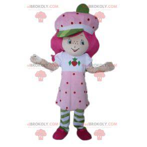 Maskot Charlotte aux Fraises berömda rosa tjej - Redbrokoly.com