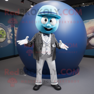 Cyan Baseball Ball maskot...