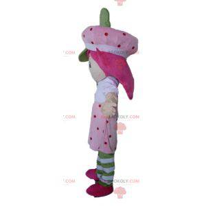Mascote Charlotte aux Fraises famosa garota rosa -