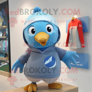 Sky Blue Dove maskot drakt...