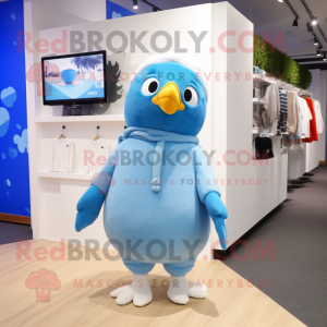 Sky Blue Dove maskot drakt...